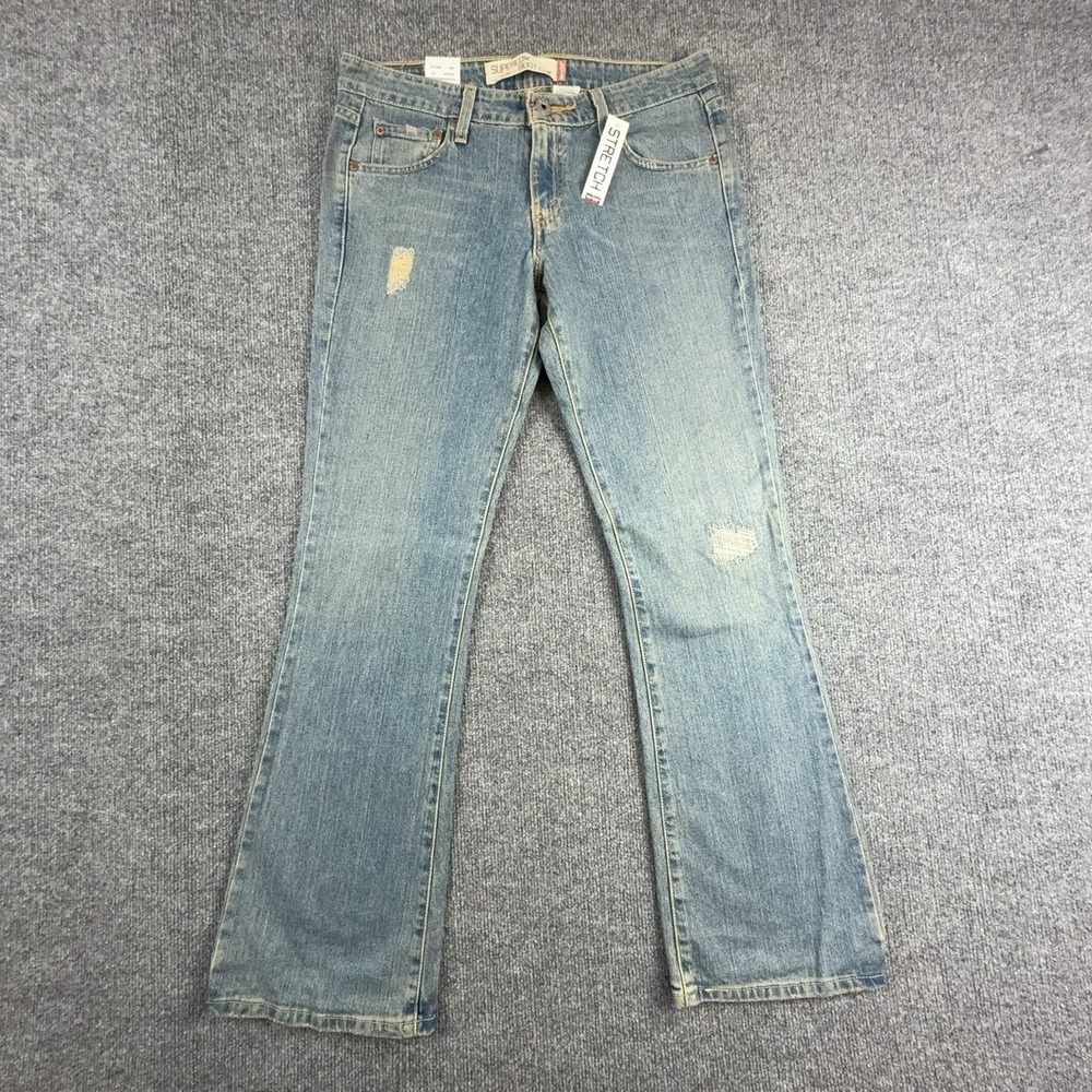 Y2K Levi's 518 Superlow Bootcut Jeans Juniors 11 Light Wash Low Rise Stretch